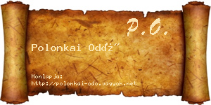 Polonkai Odó névjegykártya